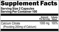 50% off Price Calcium Citrate 1000mg 200 Capsules 1 or 3 Bottle Price