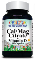50% off Price Calcium and Magnesium Citrate + Vitamin D 100 Capsules 1 or 3 Bottle Price