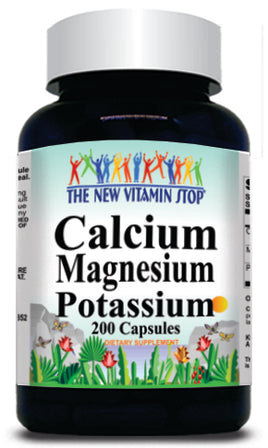 50% off Price Calcium Magnesium and Potassium 200 Capsules 1 or 3 Bottle Price