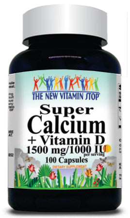 BUY 1 GET 2 FREE Super Calcium + Vitamin D 1500mg/1000IU 100 Capsules