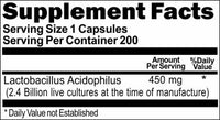50% off Price Probiotic Acidophilus (Keep Refrigerated) 450mg 200 Capsules 1 or 3 Bottle Price