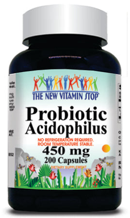 BUY 1 GET 2 FREE Probiotic Acidophilus (No Refrigeration Needed) 450mg 200 Capsules