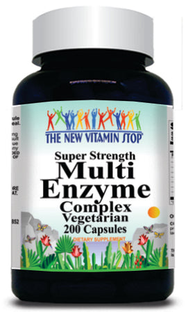 BUY 1 GET 2 FREE Super Strength Multi-Enzyme Complex 200 Capsules