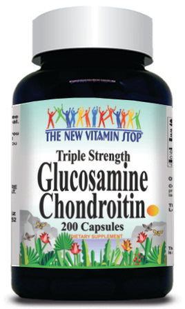 50% off Price Triple Strength Glucosamine and Chondroitin 200 Capsules 1 or 3 Bottle Price